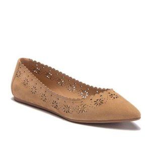 NWOT Joe's Mink Suede Cutout Flats in Tan sz 10.5